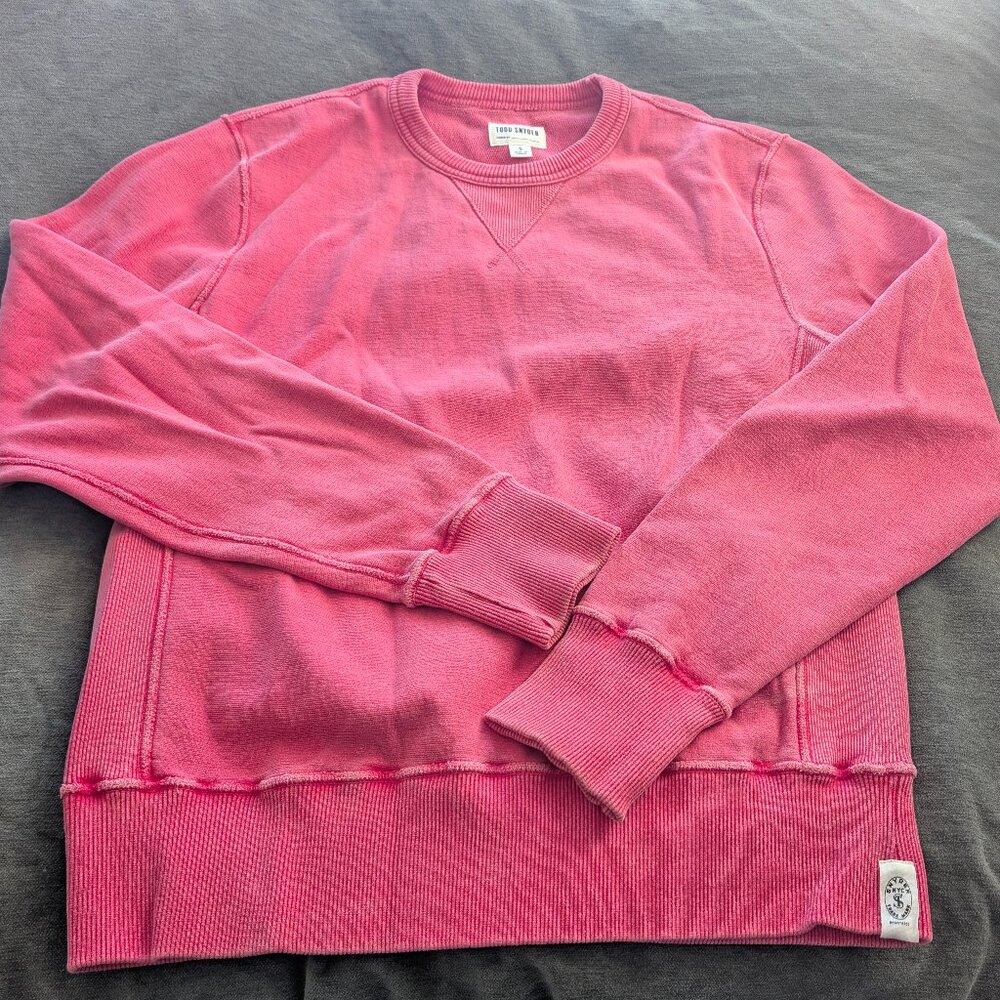 Todd Snyder -  Issued By: Garment Dyed Crew Sweatshirt in Old Red